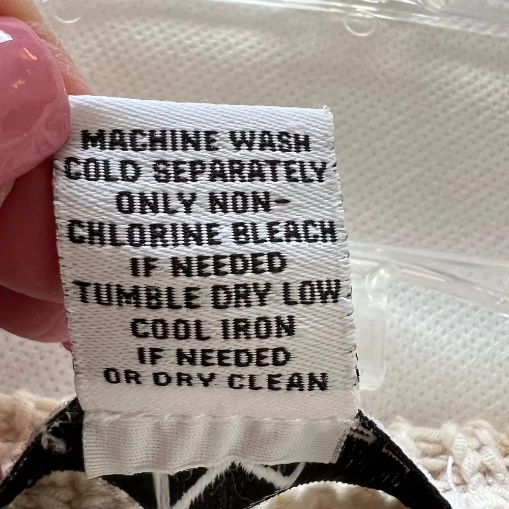 Magaschoni Cream Black Stripe Cotton Blend Sweater Size XS - Picture 7 of 8